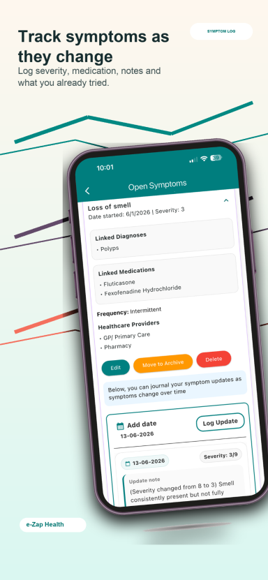 Track your symptoms in detail